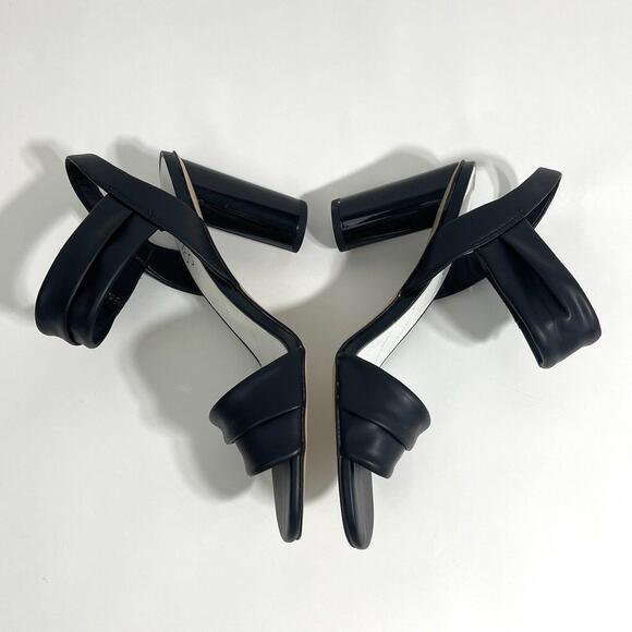 Franco Sarto Women’s Size 8 Black Faux Leather Osmina Ankle Strap Sandal Heels - Picture 7 of 10